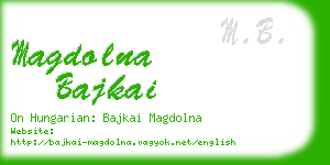 magdolna bajkai business card